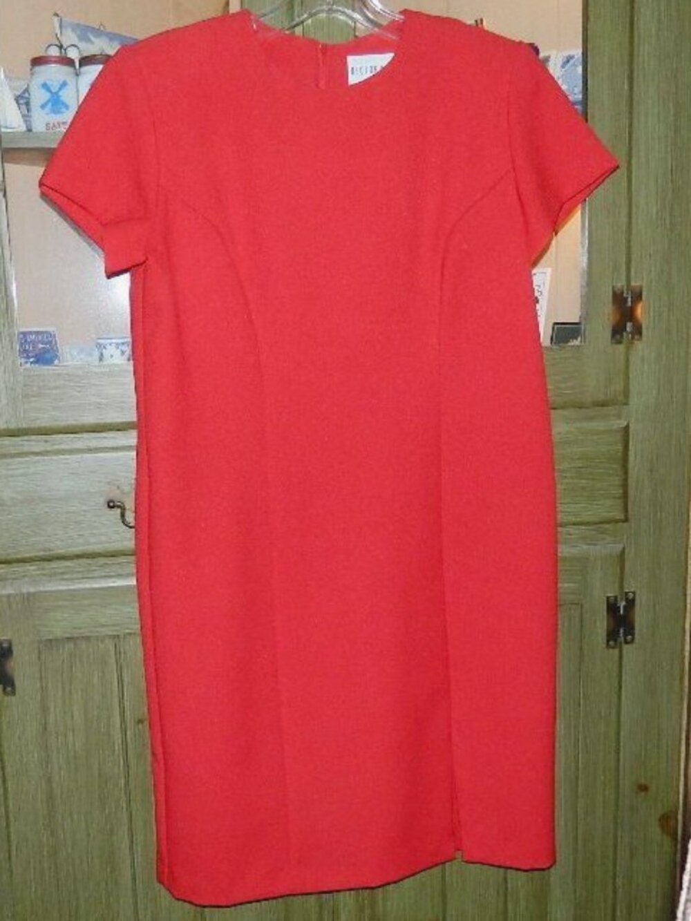 Vintage 1990s Women's Petite BEDFORD FAIR Red Dress Size 8P